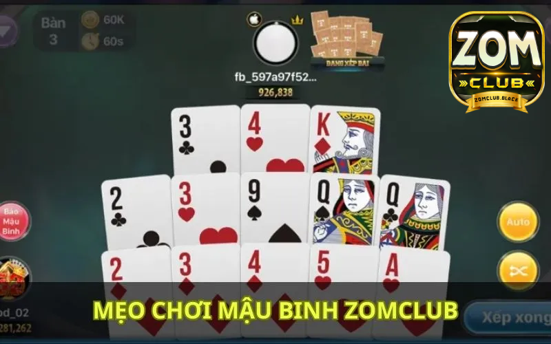 Kinh nghiệm chơi bài Mậu Binh siêu hiệu quả tại Zomclub