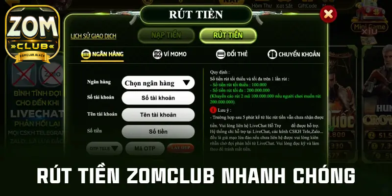 Hướng dẫn rút tiền tại cổng game chi tiết từ A - Z