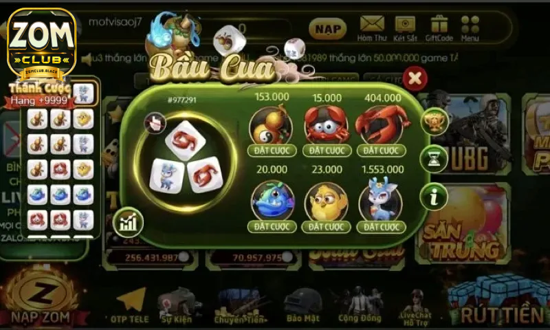 Sơ lược về Bầu Cua Zomclub